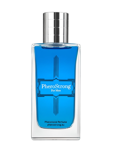 PheroStrong Pheromone for Men 50ml bottle showcasing an elegant design, promoting its captivating pheromone scent for men.